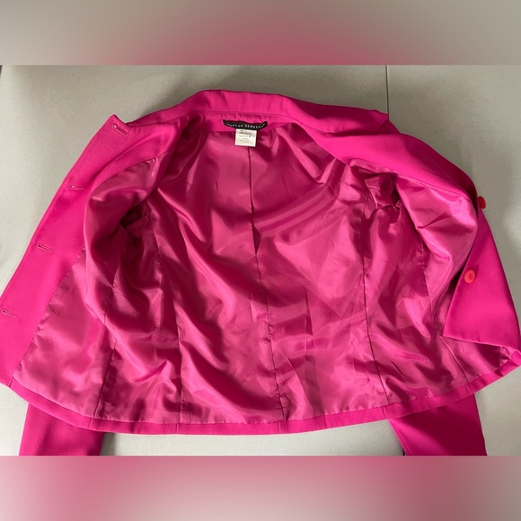 Vintage early 2000s work wear suit combo, sheath dress and jacket.Barbiecore! - Picture 9 of 13